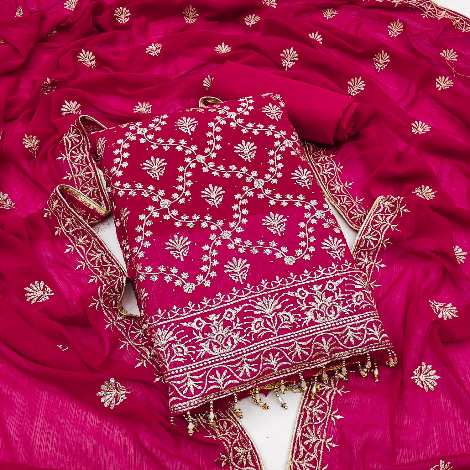 DS Designer Suit Zomato Silk Heavy Non Catalog Dress Material